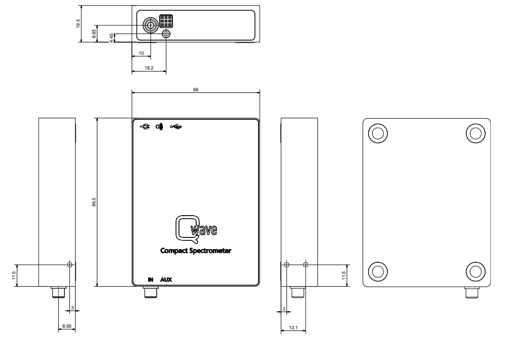 Schaltplan - Broadcom Qwave AFBR-S20W1xx Spektrometer